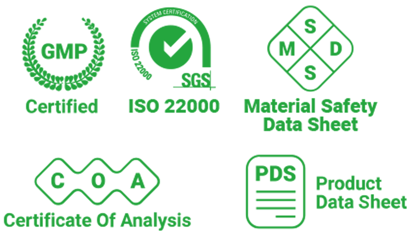 Sequoya food-grade GMP, ISO 22000 and HACCP quality certifications